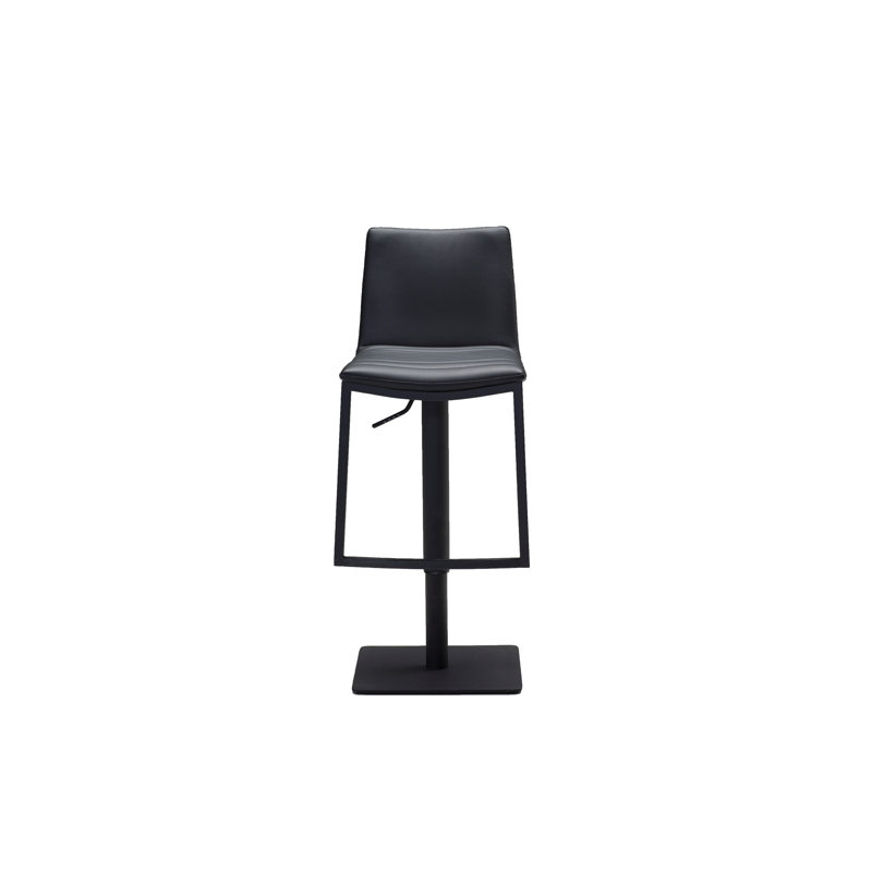 Tabouret de bar pivotant à hauteur réglable Raven, Noir, noir, noir, noir