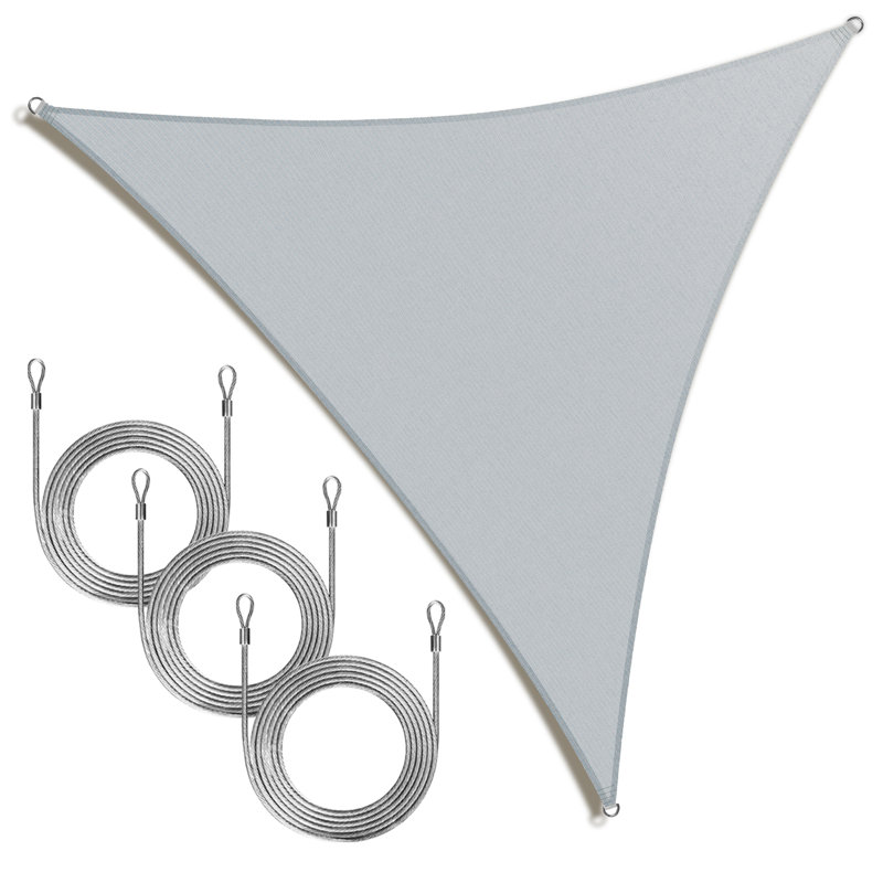 Voile d'ombrage en triangle Amgo, Brun, 8 pi x 8 pi x 8 pi