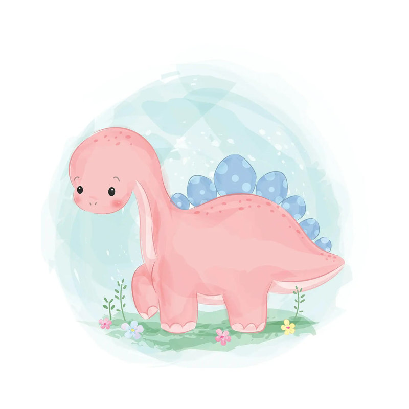 Pink Dinosaur by Art Mirano - Wrapped Canvas Print, 66.04cm H x 66.04cm W x 1.91cm D