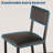 Dining Table Set, Counter Height Table With 4 Upholstered Bar Stools-1194747368-1194747374