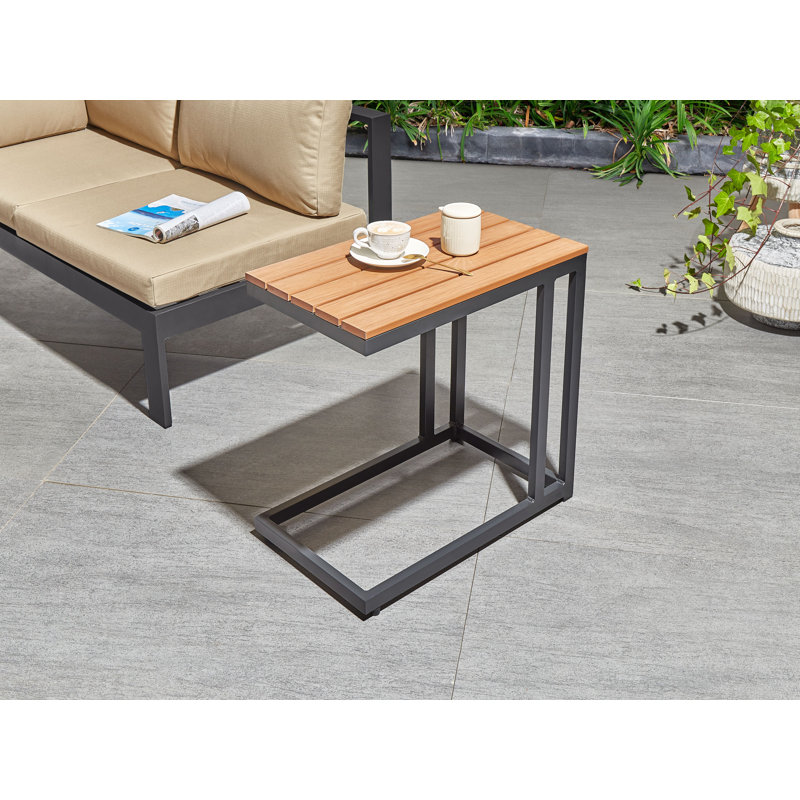 Messina Metal Outdoor Side Table , 60cm cm W 35cm cm D