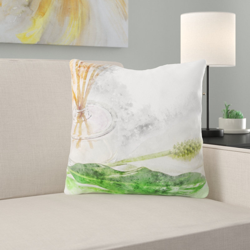 Coussin décoratif Zemple, Microsuède, Intérieur