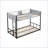Twin-Over-Twin Sturdy Steel Bunk Bed - Separable, Noise-Free Vent Guardrail, Black &amp; Grey