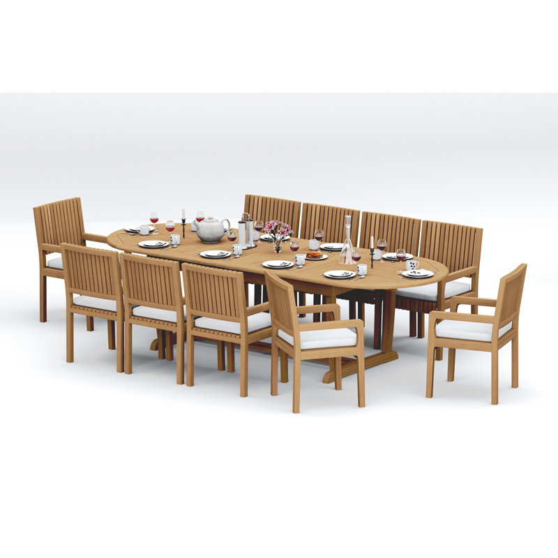 Maldives Outdoor - Piece Teak Dining Set, 10