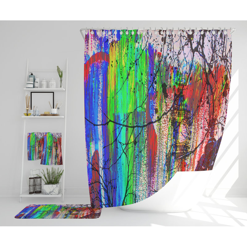 Neomah Polyester Shower Curtain Set