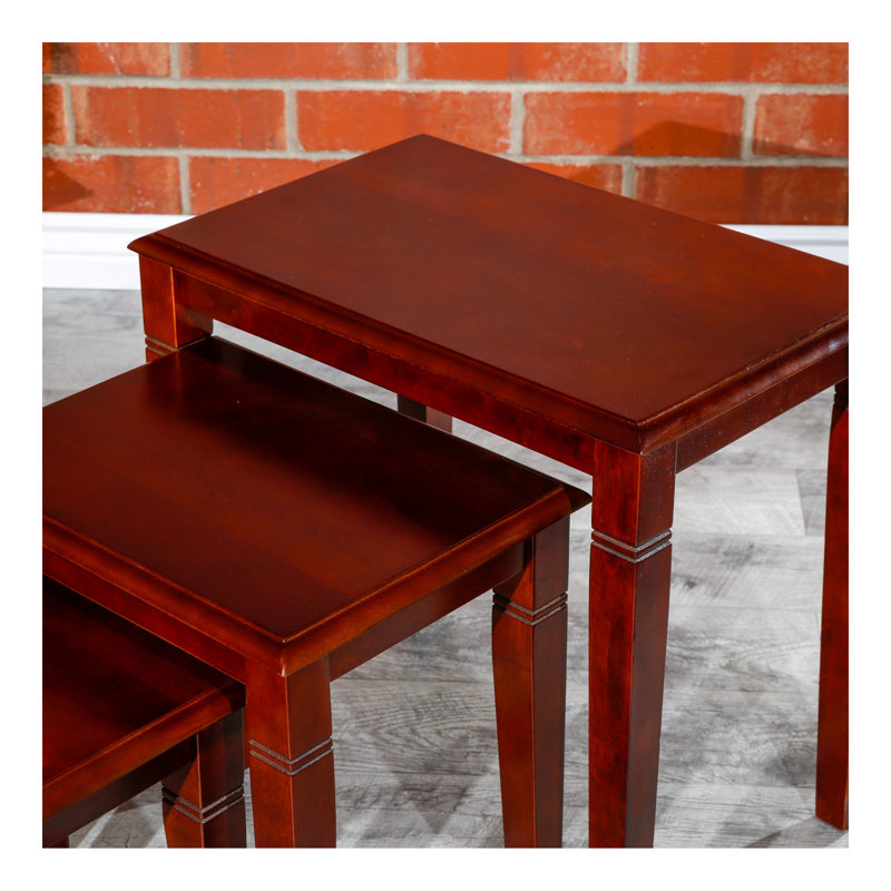 Ensemble de 3 tables gigognes cerise