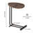 2-Pieces C-Shaped Side Table, C Table End Table For Sofa And Bedside,Couch Side Tables,Wood C-Shaped End Table With Metal Frame Slide For Bedroom Living Room