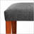 Charla Gray Fabric & Oak Finish Bench