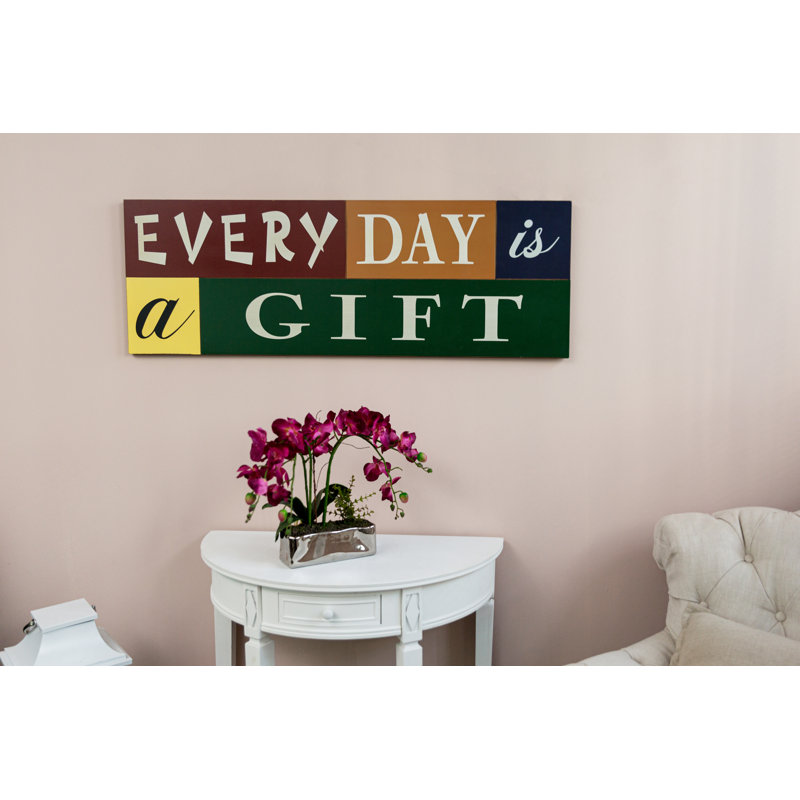 'Every Day is a Gift' Textual Art on Wood