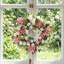 Couronne de pivoines blanches et roses 18 pouces pour porte d'entrée