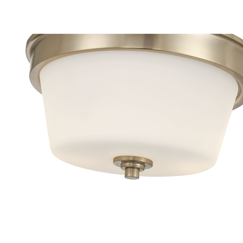 Strayhan 13" Wide 2-Light Flush Mount, Modern Gold