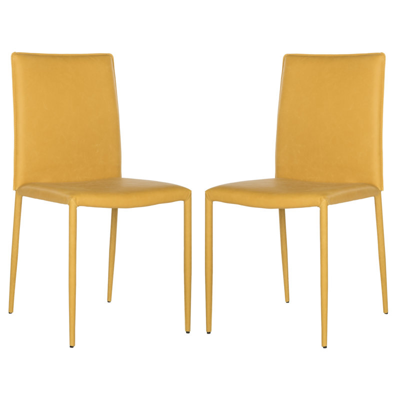 Chaise parsons rembourrée Dous, Jaune antique
