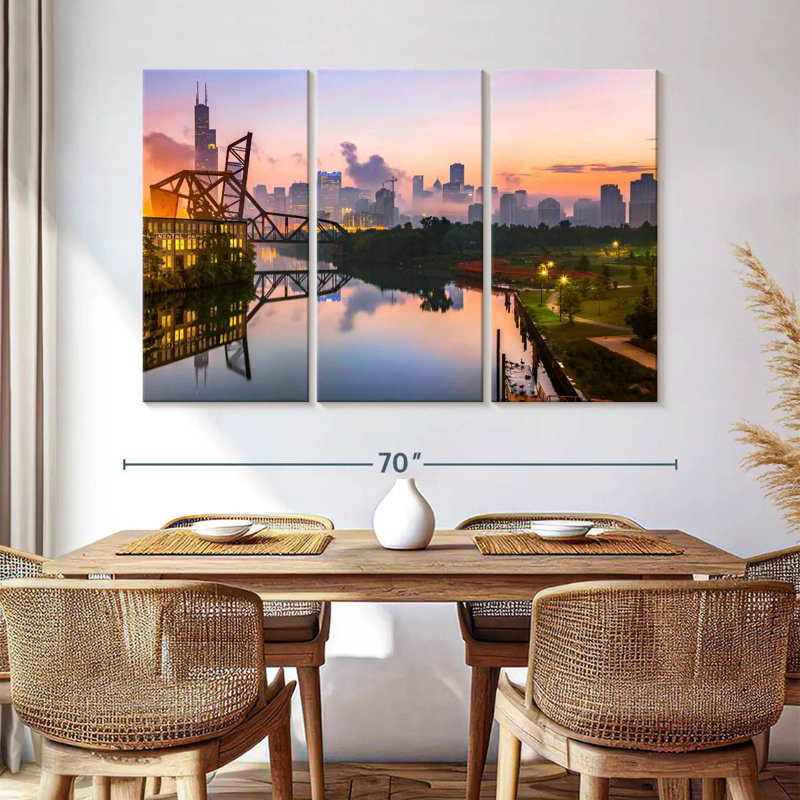 Rorry St. Charles Bridge Chicago, 42" H x 65" W