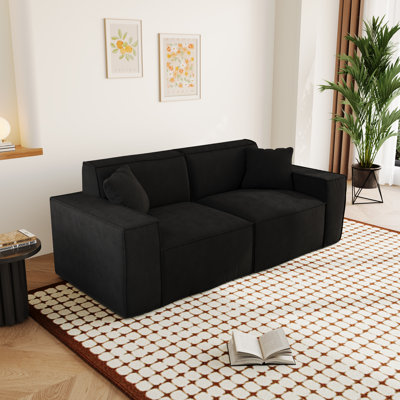 Boneless Cloud Sectional Couch, Modern Modular Sectional Sofa With Deep Seats, Upholstered Chenille Boneless Cloud Couches For Living Room Bedroom