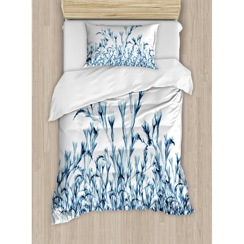 Cottage Americana Polyester Duvet Cover, Twin Duvet Cover + 1 Pillow Sham