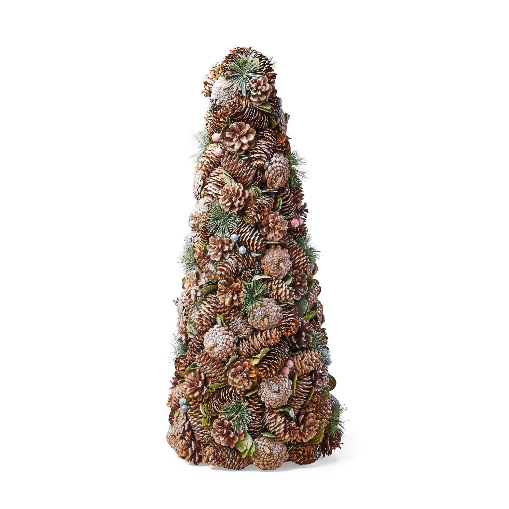 Fabric Red/White Table Top Cone Tree main image 1