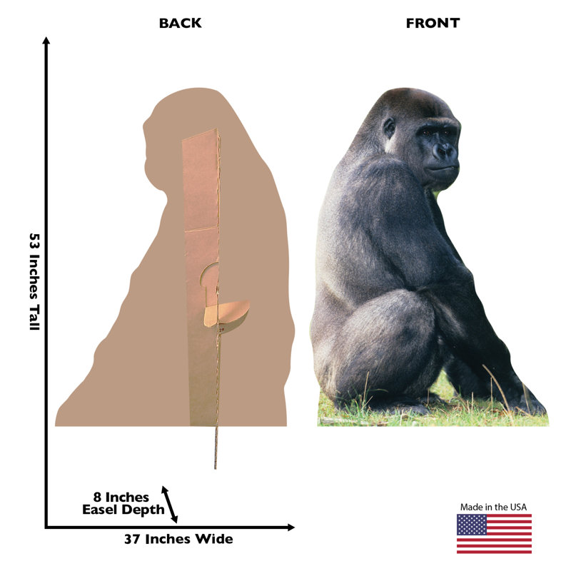 Animals Non-Wall Damaging Wall Decal, Cardboard Standup