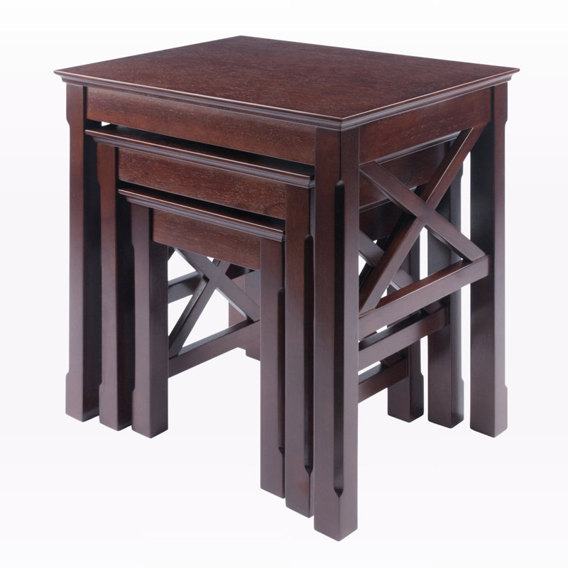 Julian Cappuccino 3-Piece Nesting Table Set