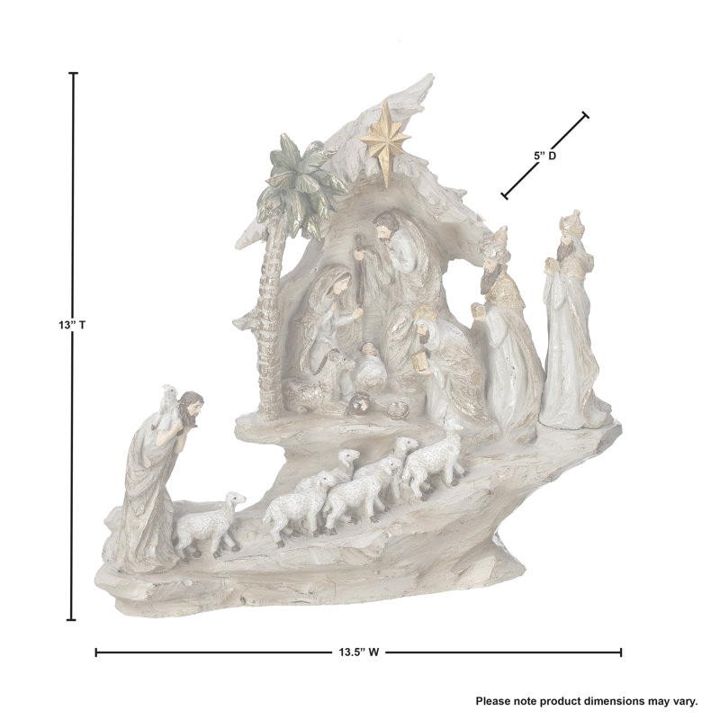 Figurine d'escalier avec crèche de mouton