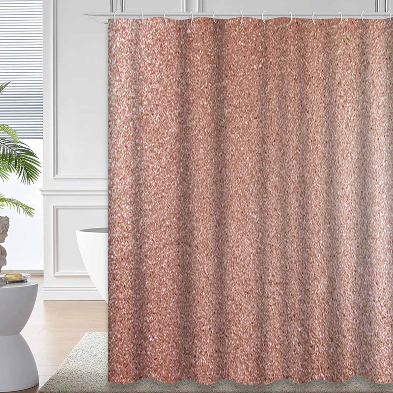 Rideau de douche Festive Rose Sparkle Shine, L 72 po x l 78 po