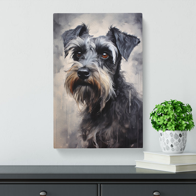 Schnauzer Informel - No Frame Print, 60cm H x 40cm W x 3cm D