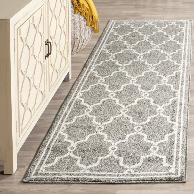 Tapis géométrique Clodfelter Performance, Tapis de couloir 2 pi 3 po x 11 pi