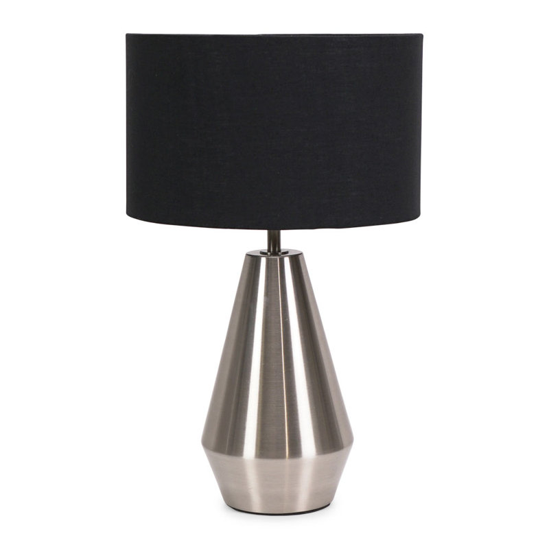 Lamp, Silver, Black