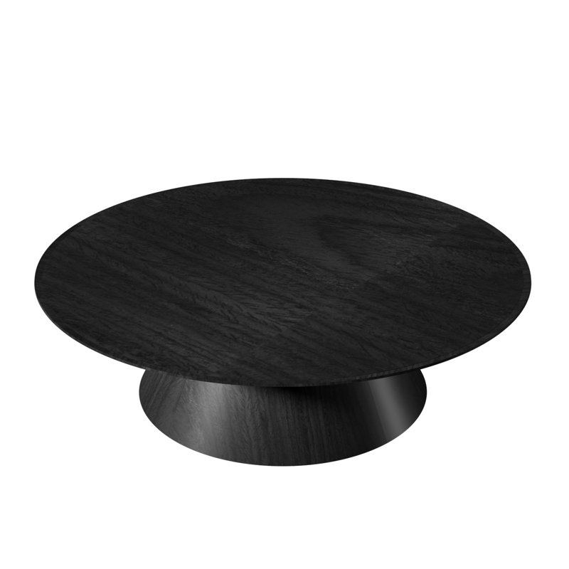 Conic Coffee Table, 11.42" H x 39.37" L x 39.37" W, Charcoal