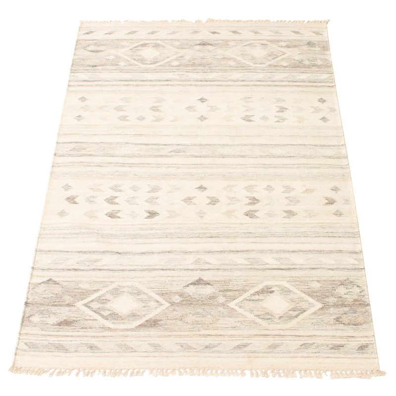Tapis ivoire en laine tissé à plat à la main Penryn