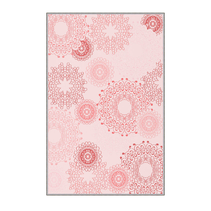 Elegant 3D Printed Area Rug, 4.6 x 7.2 ft | 100% Polyester, 0.31 in Pile Height, Antibacterial | Non-Slip PVC Felt Dot Underside, Machine Washable, Perfect for Living Room or Bedroom, Durable & Stylish Design