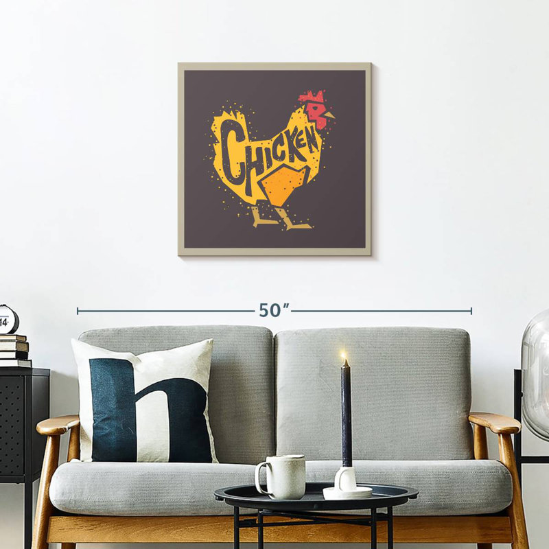 Crowle Cubist Chicken, 24" H x 24" W
