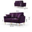 Charmant canapé en velours avec coussins décoratifs pour une vie confortable-229309268-229309270