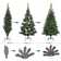 Künstlicher Weihnachtsbaum 140 cm Grün mit 100 LED-Leuchten