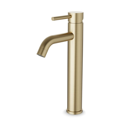 Round Single Hole Vessel Lavatory Faucet Matte Black