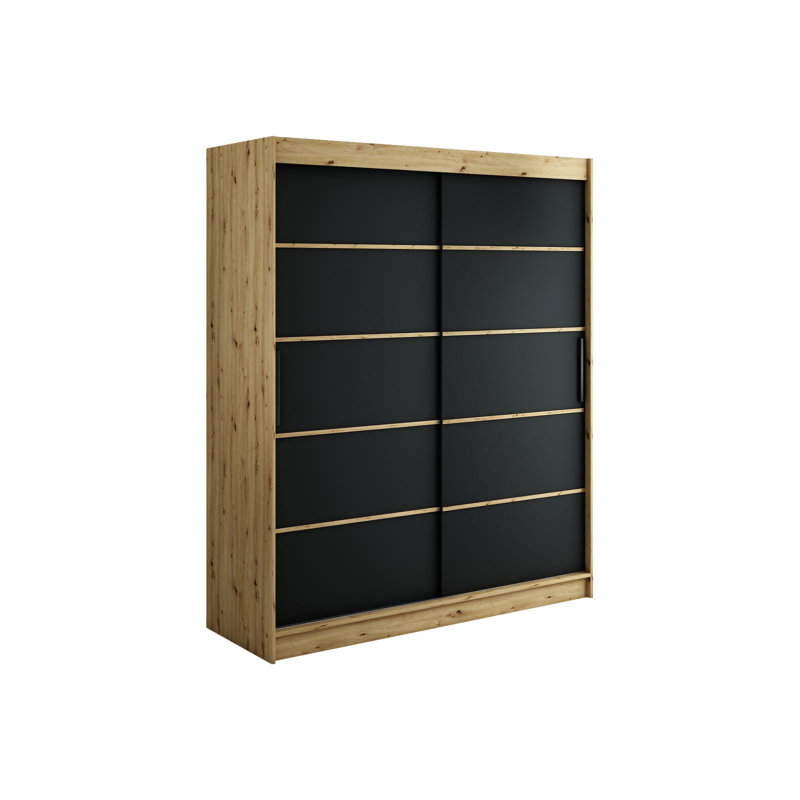 Amrou Manufactured Wood Wardrobe, 200cm H x 180cm W x 62cm D
