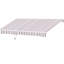 Auvent rétractable 10 pi x 8 pi - Parasol de patio avec manivelle et toile d'eau, cadre en aluminium pour terrasse de terrasse, abri à café rayé 10 pi x 8 pi, terrasse d'eau, balcon, rayure