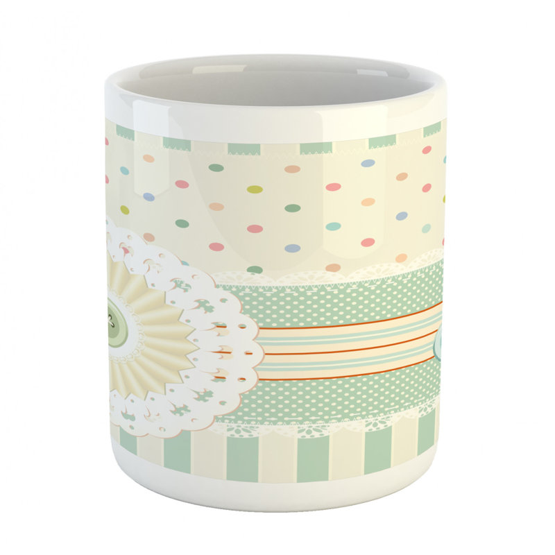 Grande tasse à café shabby flore
