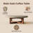 Solid Wood Coffee Table with Concrete-Look Finish