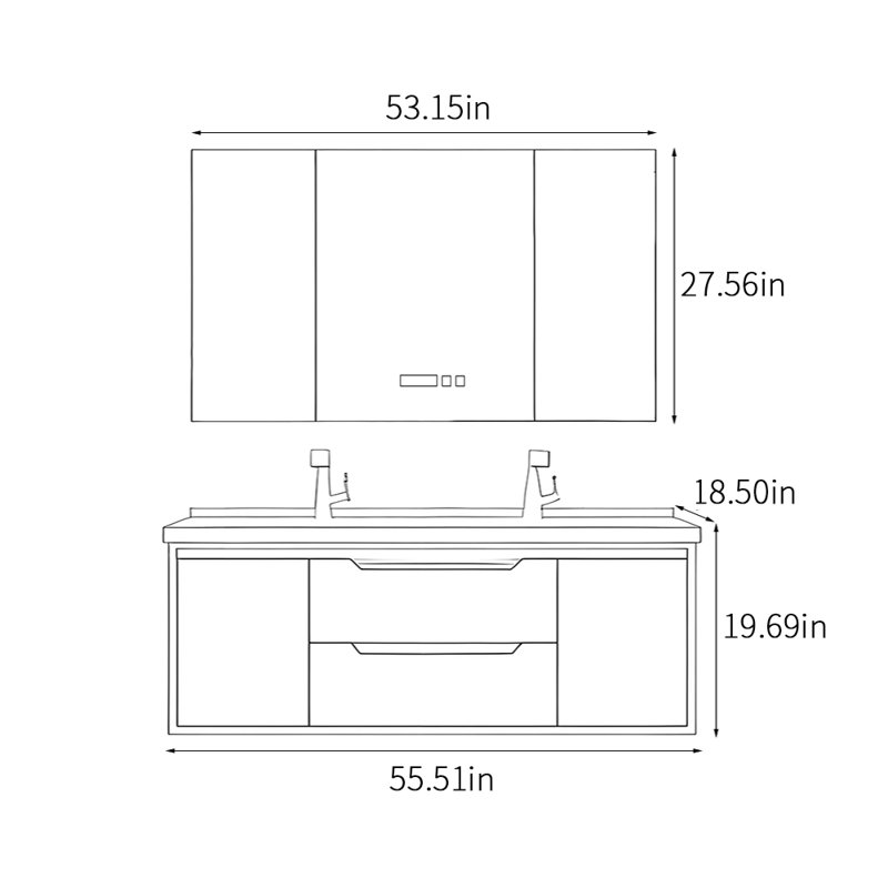 Meuble-lavabo avec plateau 51,57 Nuzzo, Vert