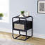 Table d'appoint avec plateau en verre