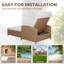 Chaise longue d'extérieur en aluminium Alyeska avec pompe à air, dossier inclinable réglable et coussins Sunbrella / oléfine-1201178256-1201178263