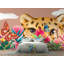 Adorable murale en forme de léopard avec fleurs tropicales-5326376