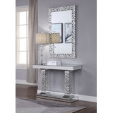 Mirrored & Faux Gems Console Table