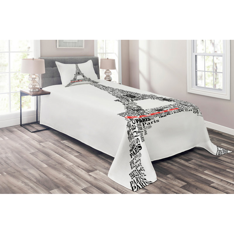 Eclectic Coverlet, Twin Bedspread + 1 Sham