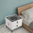 Smart Bedside Table with 2 Drawers, Bluetooth Speaker, Wireless Charging Station, USB Ports, LED Light and Fingerprint Lock, Modern Nightstand 19.70" W x 15.75" D x 18.11" H-1018907473