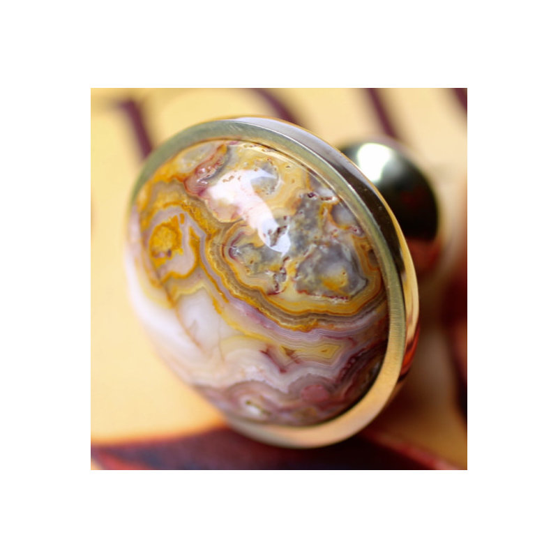 Mushroom Knob, Brass