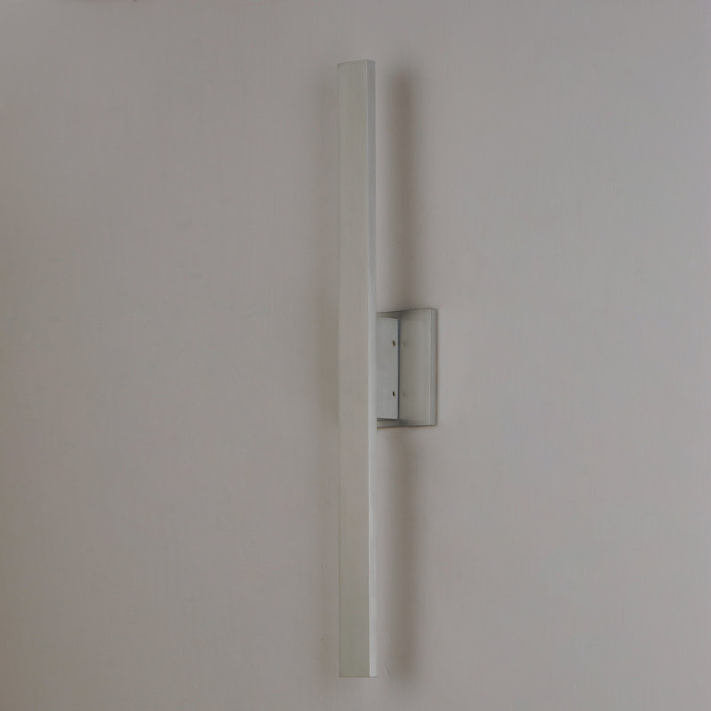 Demetrise LED Wall Light, 24"H x 4.5" W x 2.25" D, Satin Aluminum