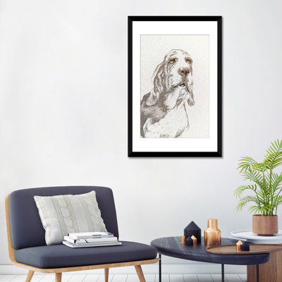 « the intellectuelle basset », impression sur toile