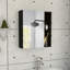 Armoire à pharmacie avec miroir Labelle, cinq tablettes internes, une porte - noir-1816295066