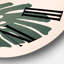 Moon and Sun Shapes In Retro Green & Terracotta Tone - Horloge murale moderne-60327706
